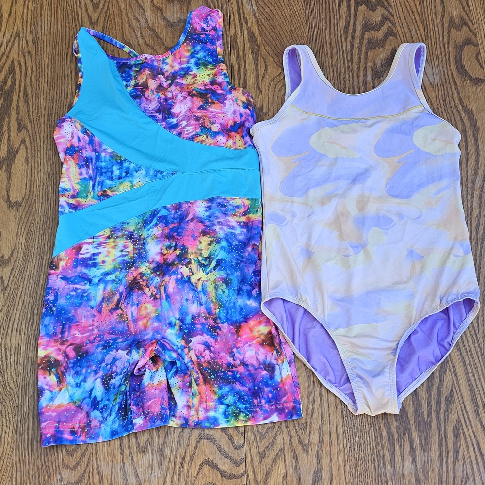Danskin Colorful Galaxy and Soft Pastel Kids One Piece Set